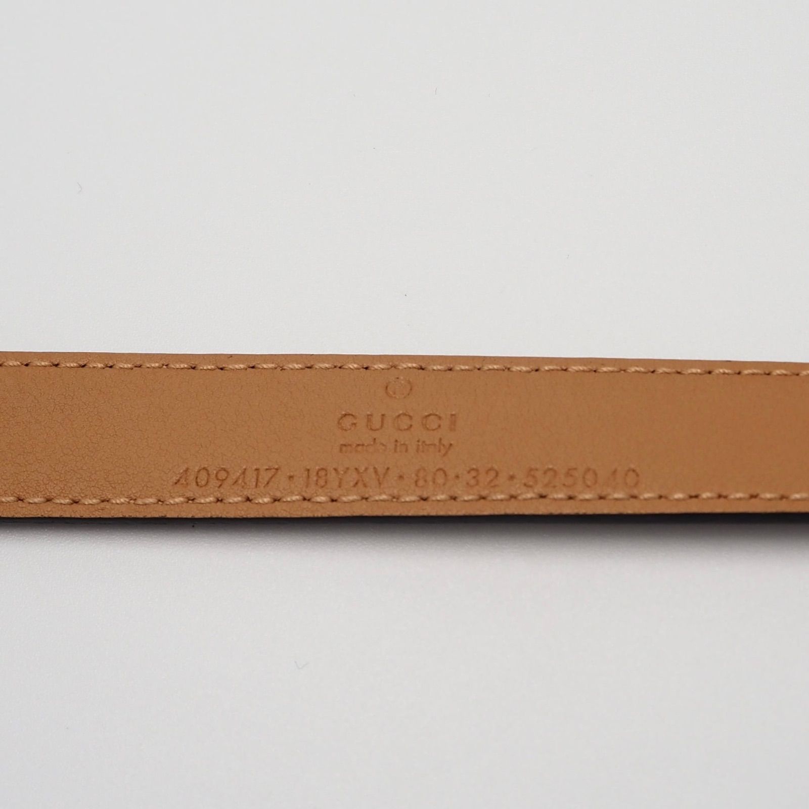 GUCCI GGマーモント スリムベルト レザー ベージュ グッチ - メルカリ