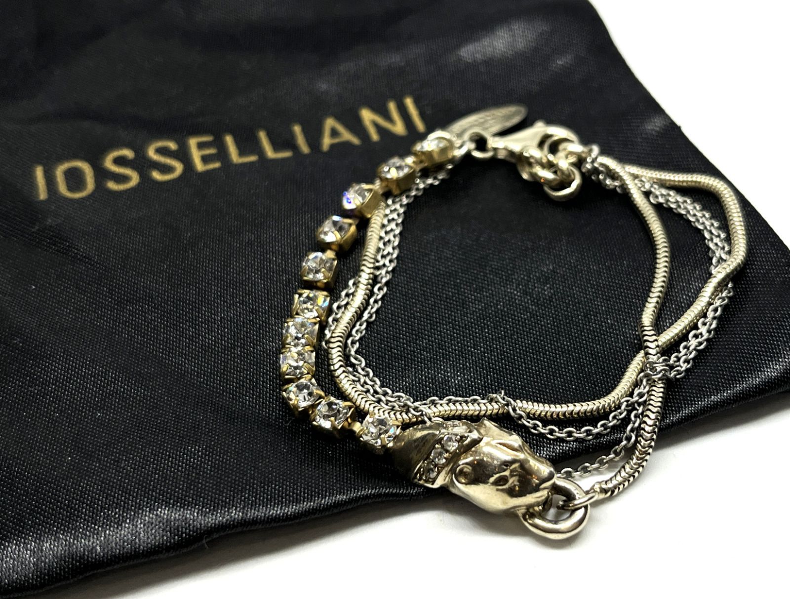 イタリア製 IOSSELLIANI｜イオッセリアーニ ラインストーン 
