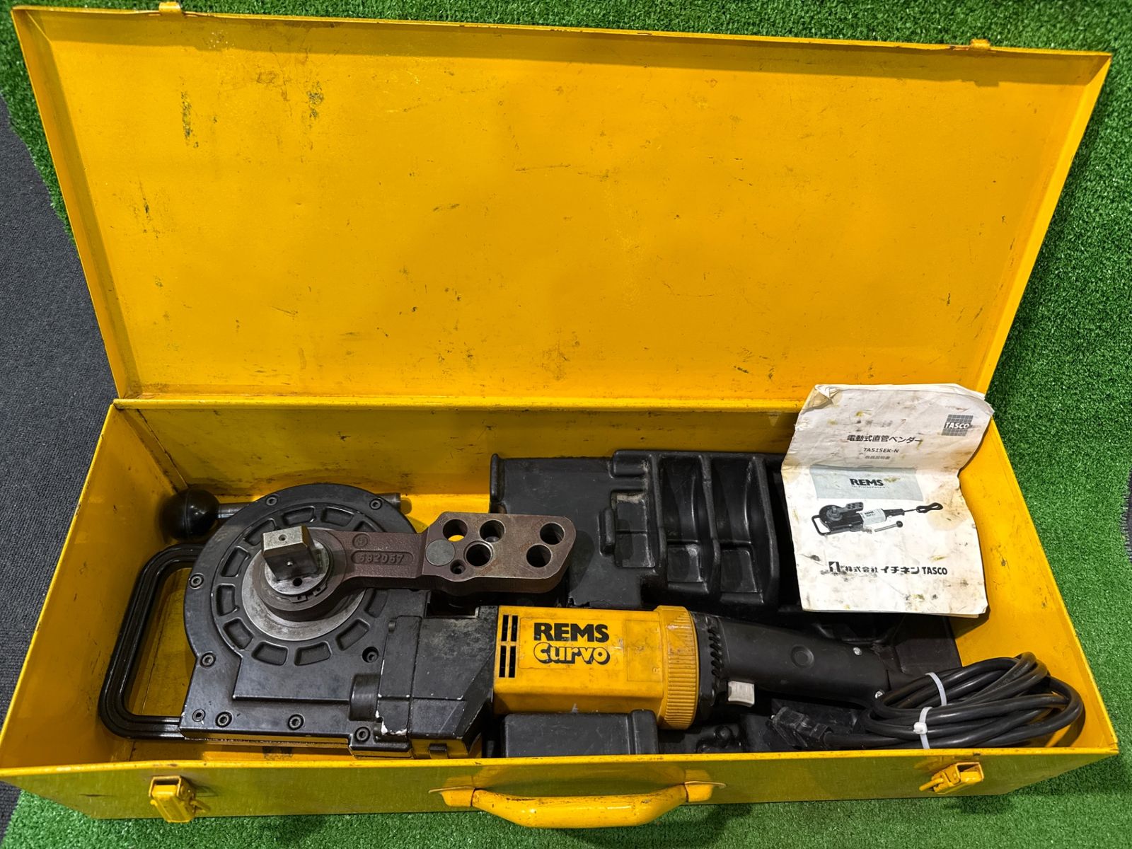 中古品 (ス-1)TASCO TA515EK-N 電動直管ベンダー 付属品・取説・ケース 中古品 (ス-1)TASCO TA515EK-N 電動直管ベンダー 付属品・取説・ケース