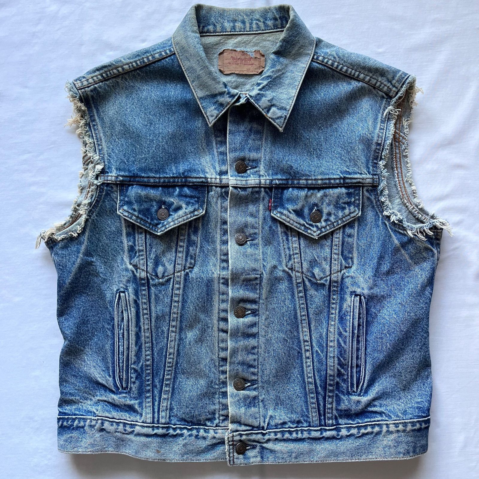 levi s リーバイス 70506 デニムジャケット カットオフ 80 USA 46 R