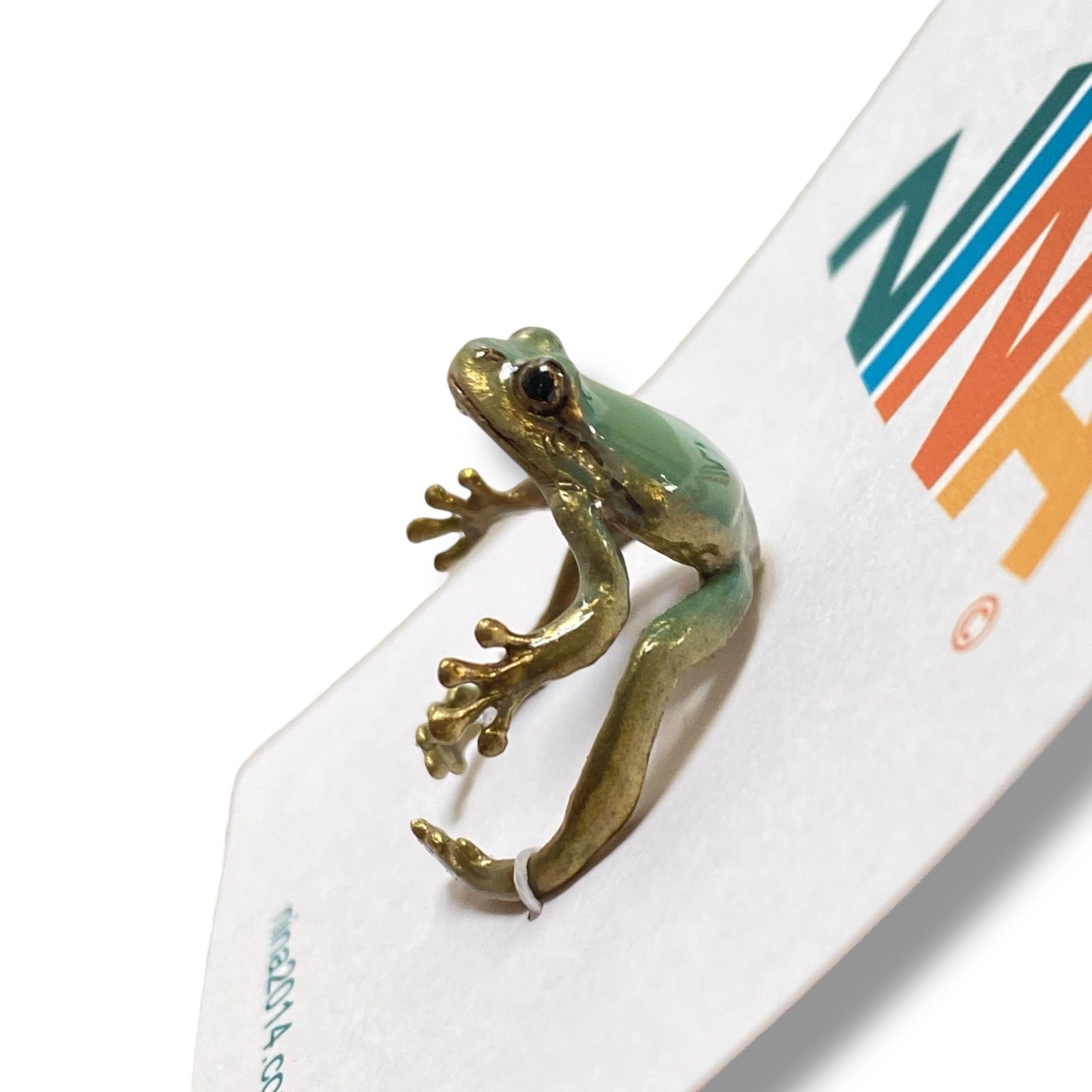 Nina カエル　リング　指輪　フリーサイズ Nina ニナ 青いアマガエルHyla japonicaのリング L 生き物モチーフ