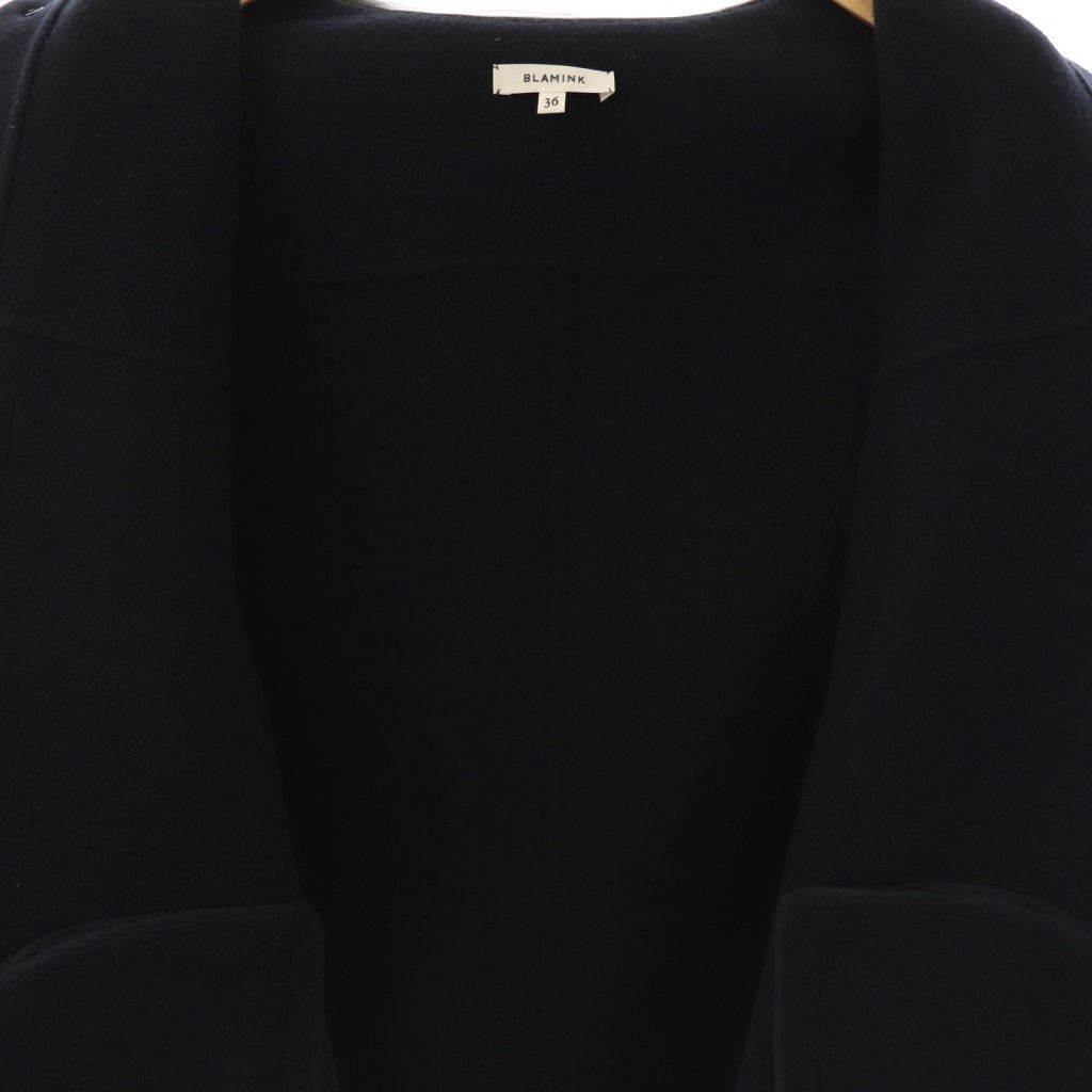 ブラミンク BLAMINK ウールダブルフェイレザーカラージャケット