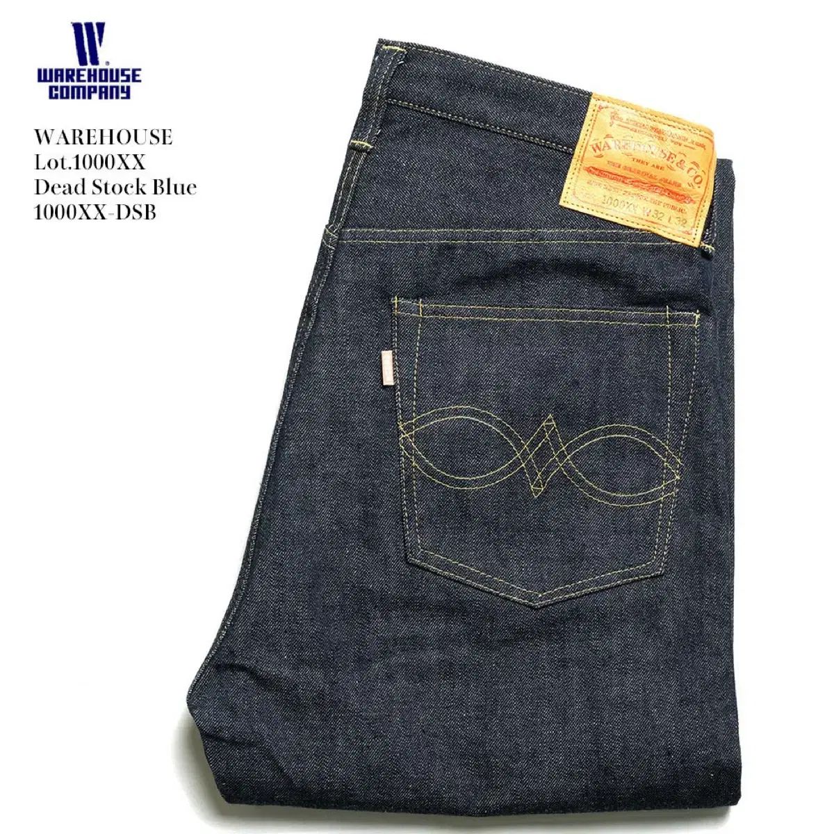 1回着用 ウエアハウス DSB 1000 xx ブルー ワンウォッシュデニム 34