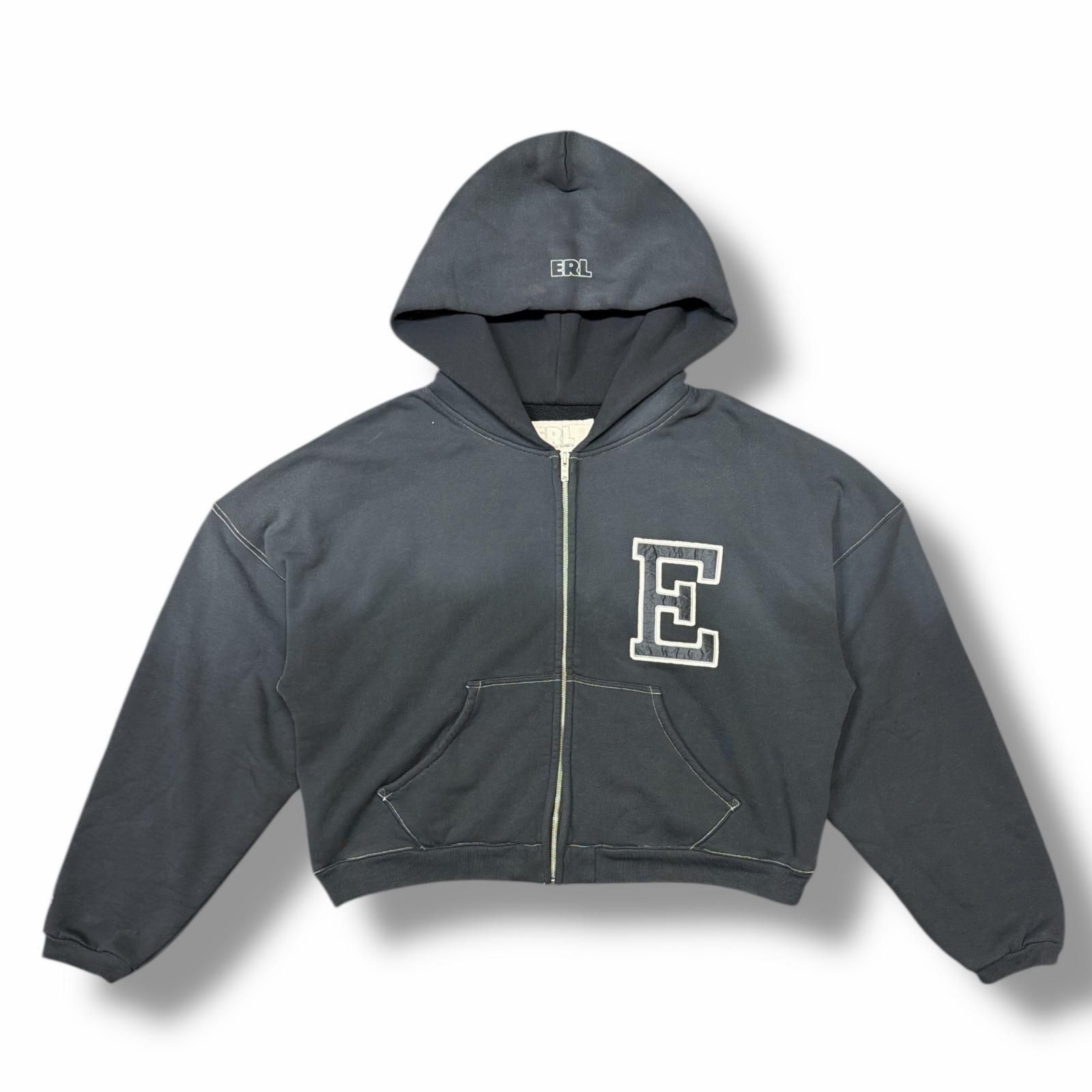 ERL Varsity Oversized Zip Hoodie ヴァ―シティオーバーサイズジップフーディー イーアール ネイビー M 6121