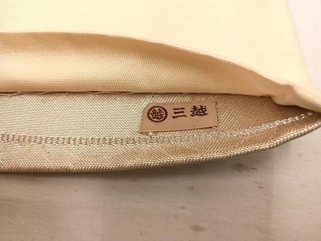 平和屋着物◎六通柄袋帯 亀甲花蝶文 金銀糸 三越扱い 正絹 逸品