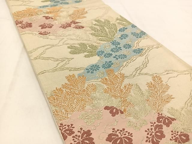 平和屋着物◎六通柄袋帯 唐織 草花文 金糸 BAAV7984yc - メルカリ
