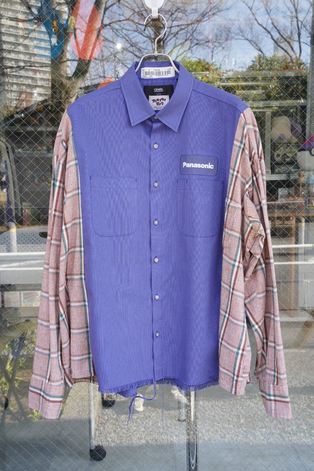 一点物 再構築 PANASONIC × CINTAS ワークシャツ｜PANAMA BOY リメイク L 古着