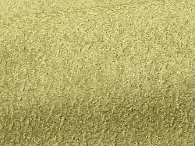 平和屋着物□本草木染作家 瑞寶 色無地 黄海松茶色 正絹 逸品