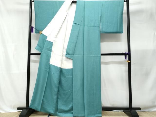 平和屋着物□上質な色無地 霞地紋 新橋色 正絹 逸品 CABB7607fb - メルカリ