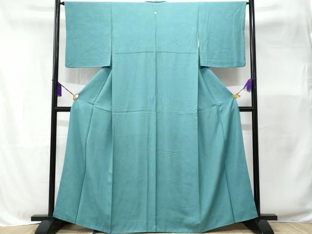 平和屋着物□上質な色無地 霞地紋 新橋色 正絹 逸品 CABB7607fb - メルカリ