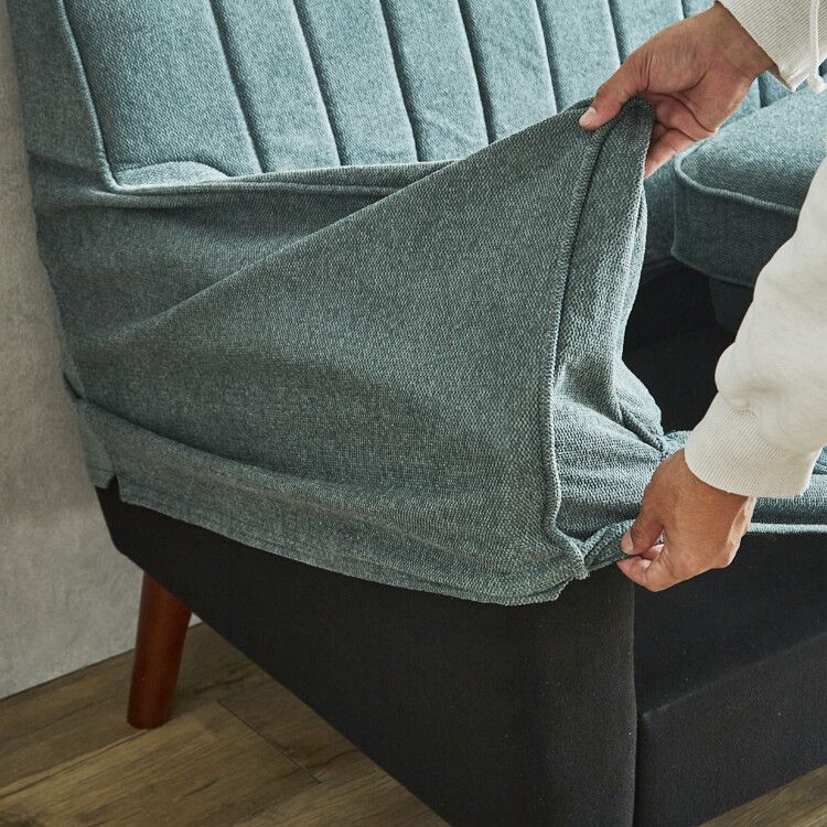  ♪2人掛 カバーリング ファブリックソファ ブルー 幅142cm ソファ ファブリック チェア 1人暮らし 2人暮らし DINKS ソファベッド収納 2人掛け 3人掛けソファ ソファ ソファベッド