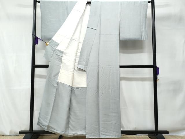 平和屋着物□本加賀友禅作家 押田正義監修 色無地 紗綾形地紋 藍白色