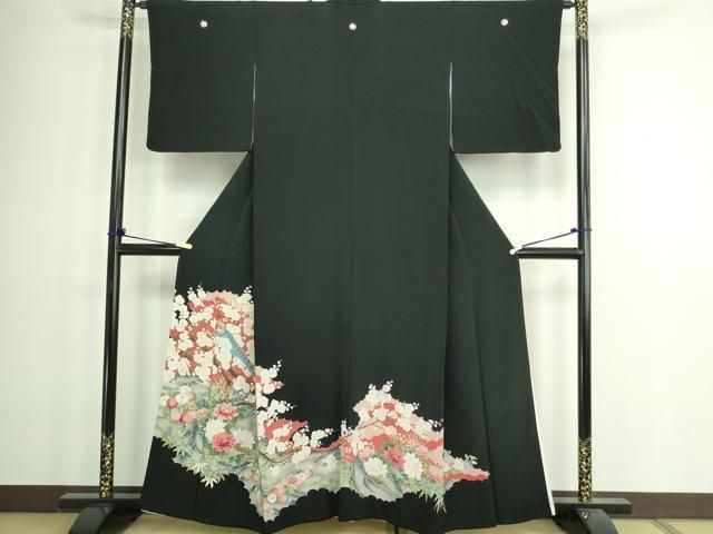平和屋着物□豪華黒留袖 尾長鳥花文 金彩 正絹 逸品 DABA9580sf - メルカリ