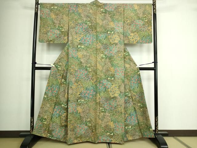 平和屋着物□上質な小紋 風景草花文 正絹 逸品 DABA9596sf - メルカリ