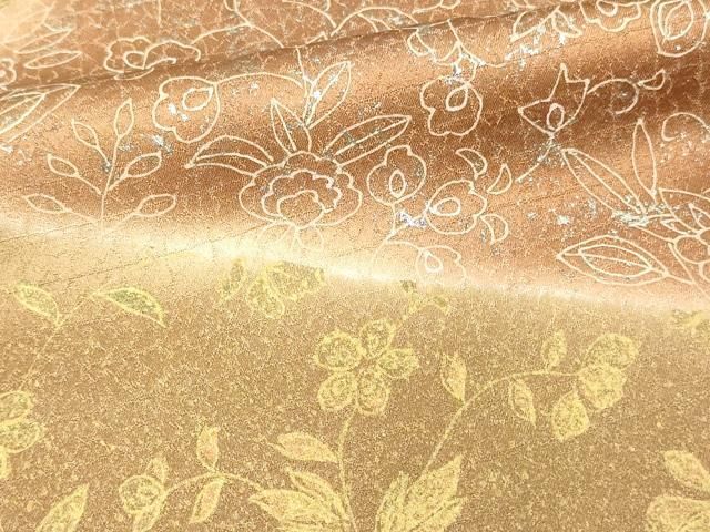 平和屋着物□訪問着 花唐草文 暈し染め 金銀彩 正絹 逸品 DABA9610sf
