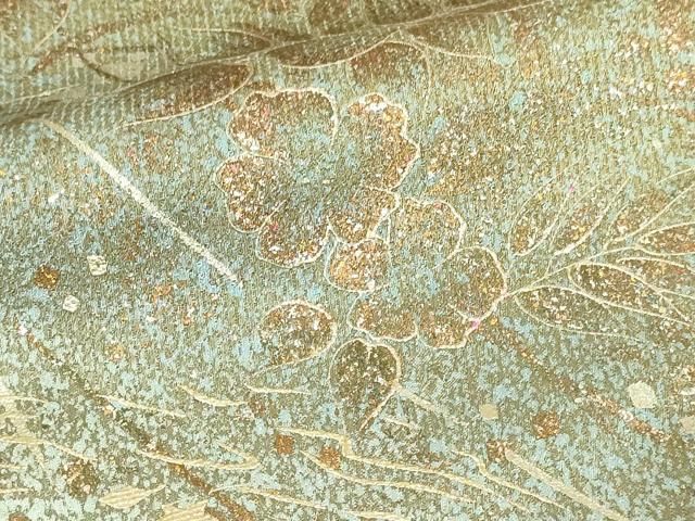 平和屋着物□訪問着 御所車花鳥文 暈し染め 金彩 正絹 逸品 未使用