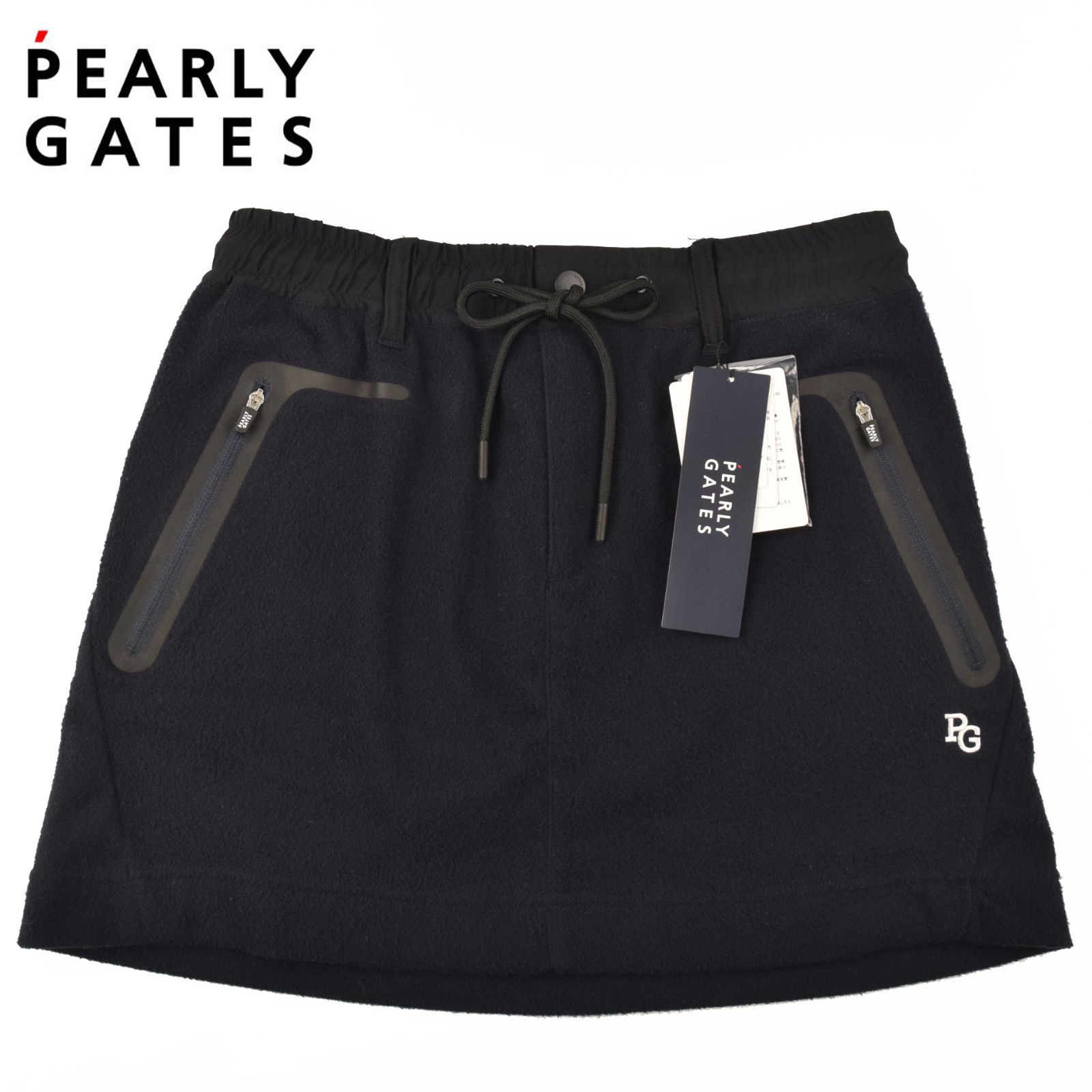 サイズ：1・M・新品】パーリーゲイツ 日本製 裏メッシュ 起毛 スカート