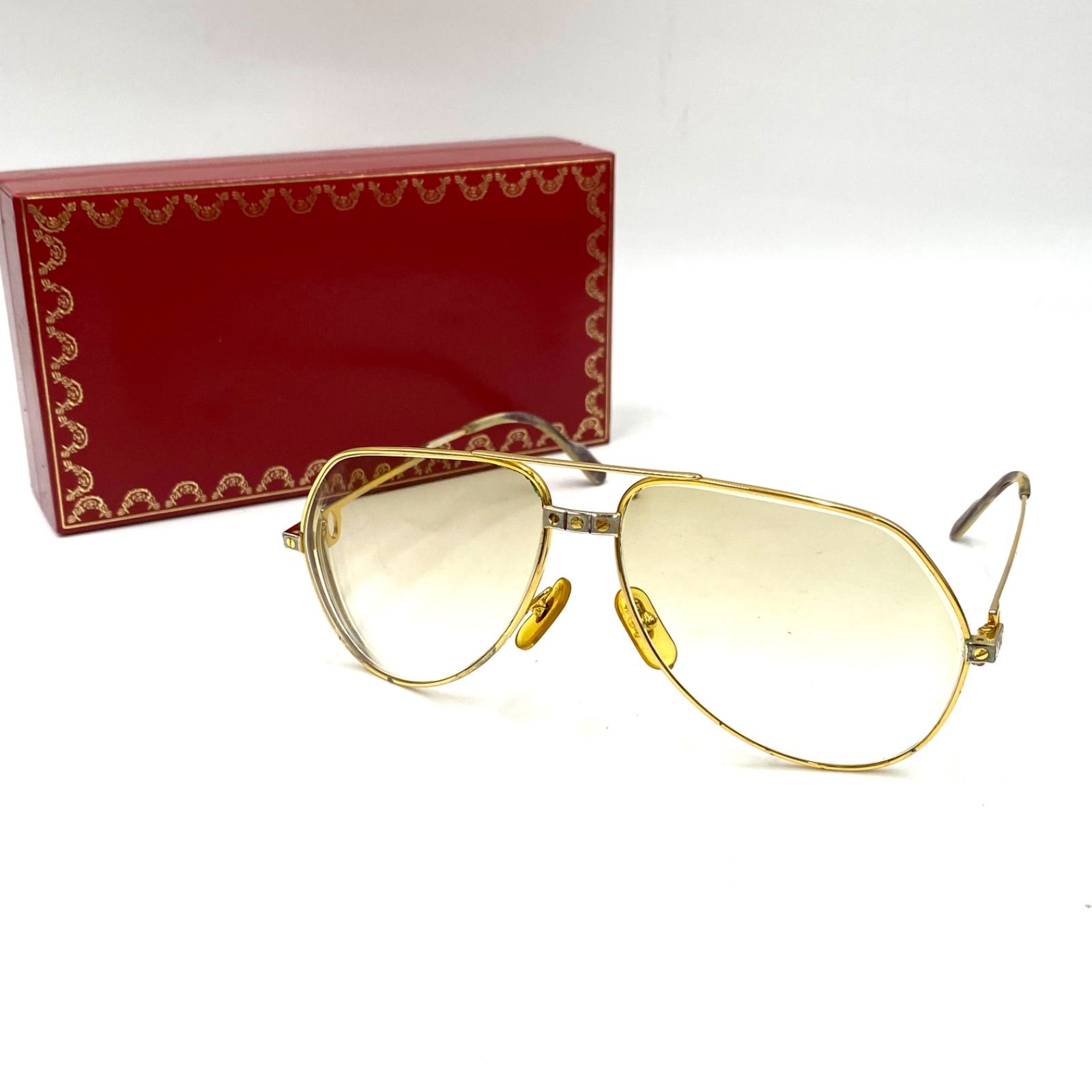 Cartier カルティエ メガネ めがね 眼鏡 度あり メガネフレーム ティアドロップ ゴールド シルバー ヴィンテージ