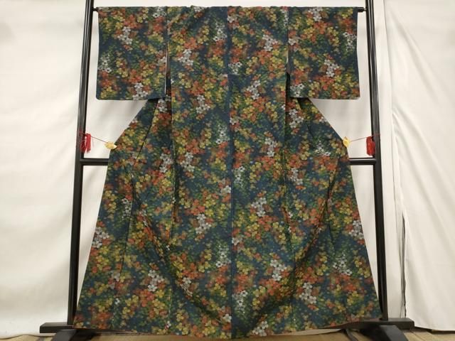 平和屋着物□上質な紬 花尽くし 正絹 逸品 AABE8381st - メルカリ