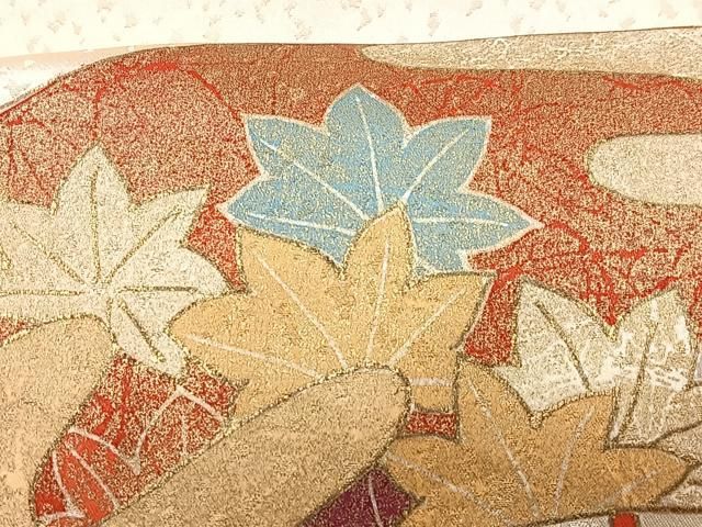 平和屋着物□訪問着 駒刺繍 扇面花文 暈し染め 金彩 正絹 逸品