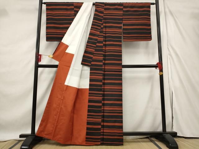 平和屋着物□本場縞大島紬 横段文 正絹 逸品 AABE8416st - メルカリ