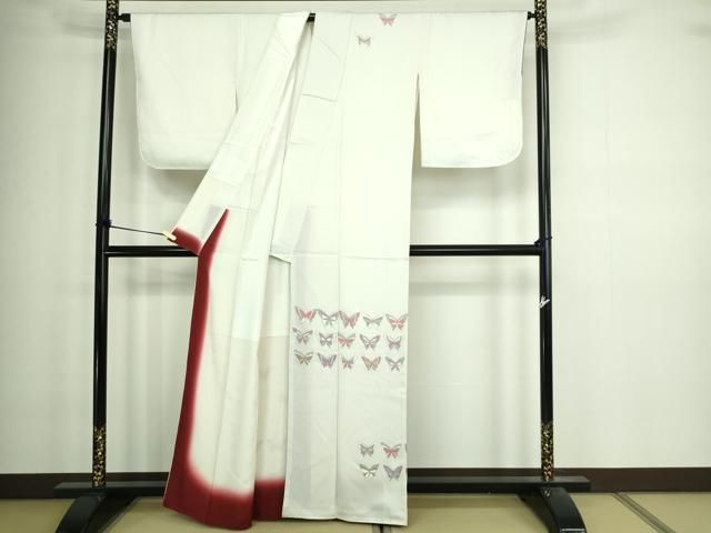 平和屋着物□訪問着 駒刺繍 舞蝶文 正絹 逸品 DABA9618sf - メルカリ