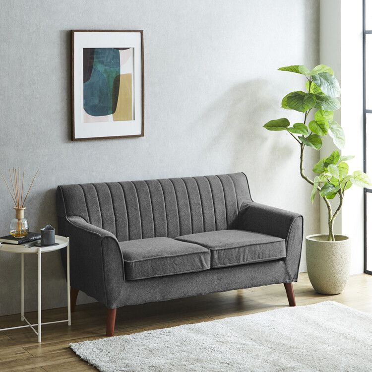 ♪2人掛 カバーリング ファブリックソファ グレー 幅142cm ソファ ファブリック チェア 1人暮らし 2人暮らし DINKS