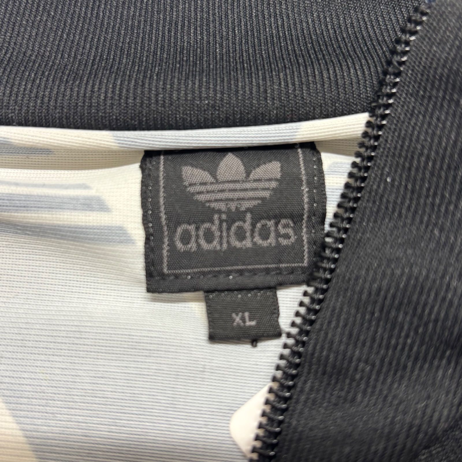 アディダス トラックジャケット ジャージ XL 総柄 幾何学模様 ギザギザ