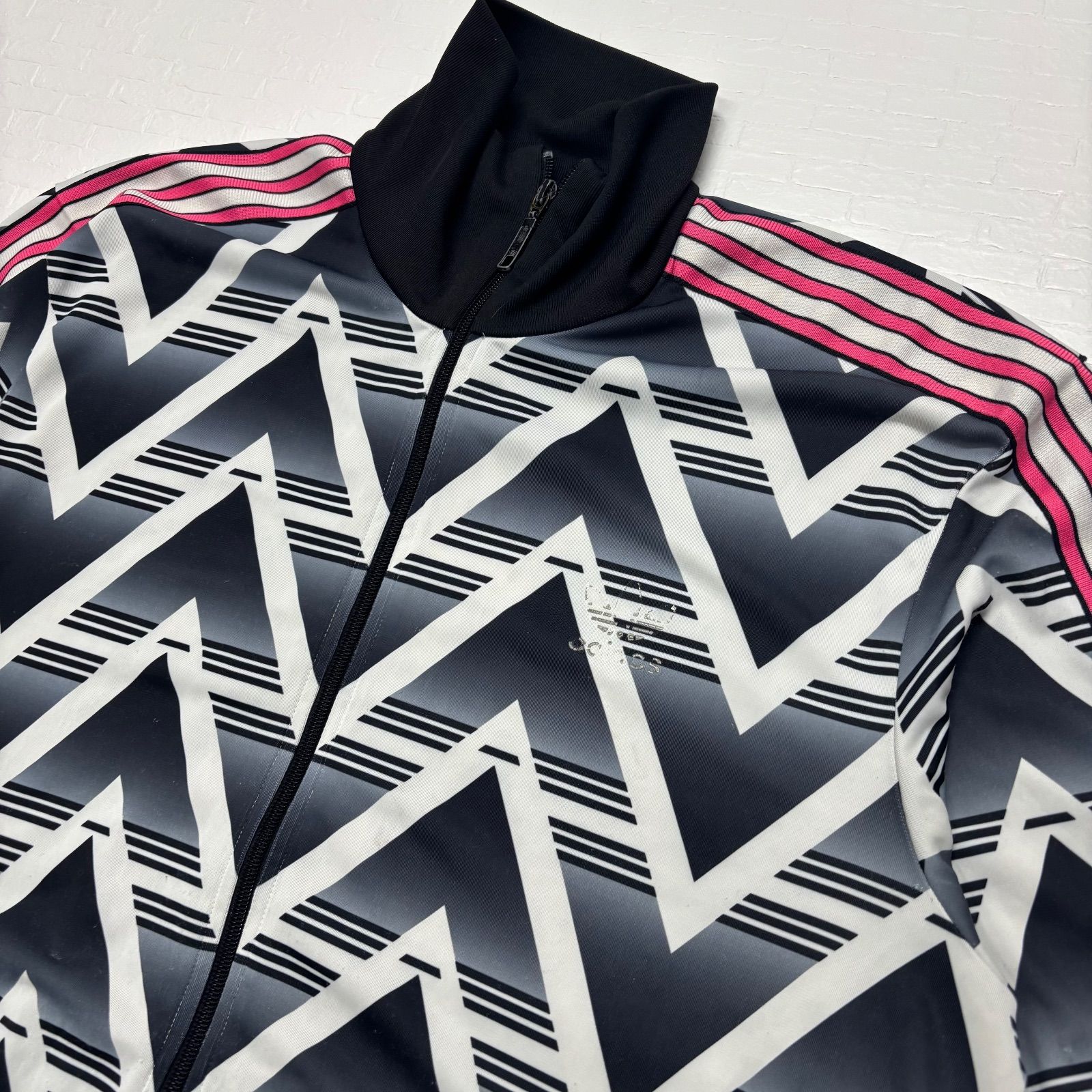 アディダス トラックジャケット ジャージ XL 総柄 幾何学模様 ギザギザ