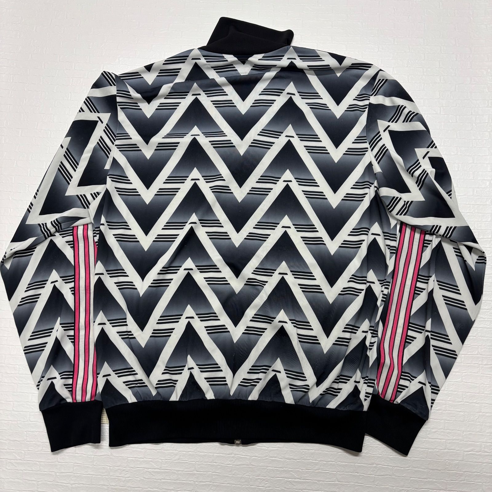 アディダス トラックジャケット ジャージ XL 総柄 幾何学模様 ギザギザ