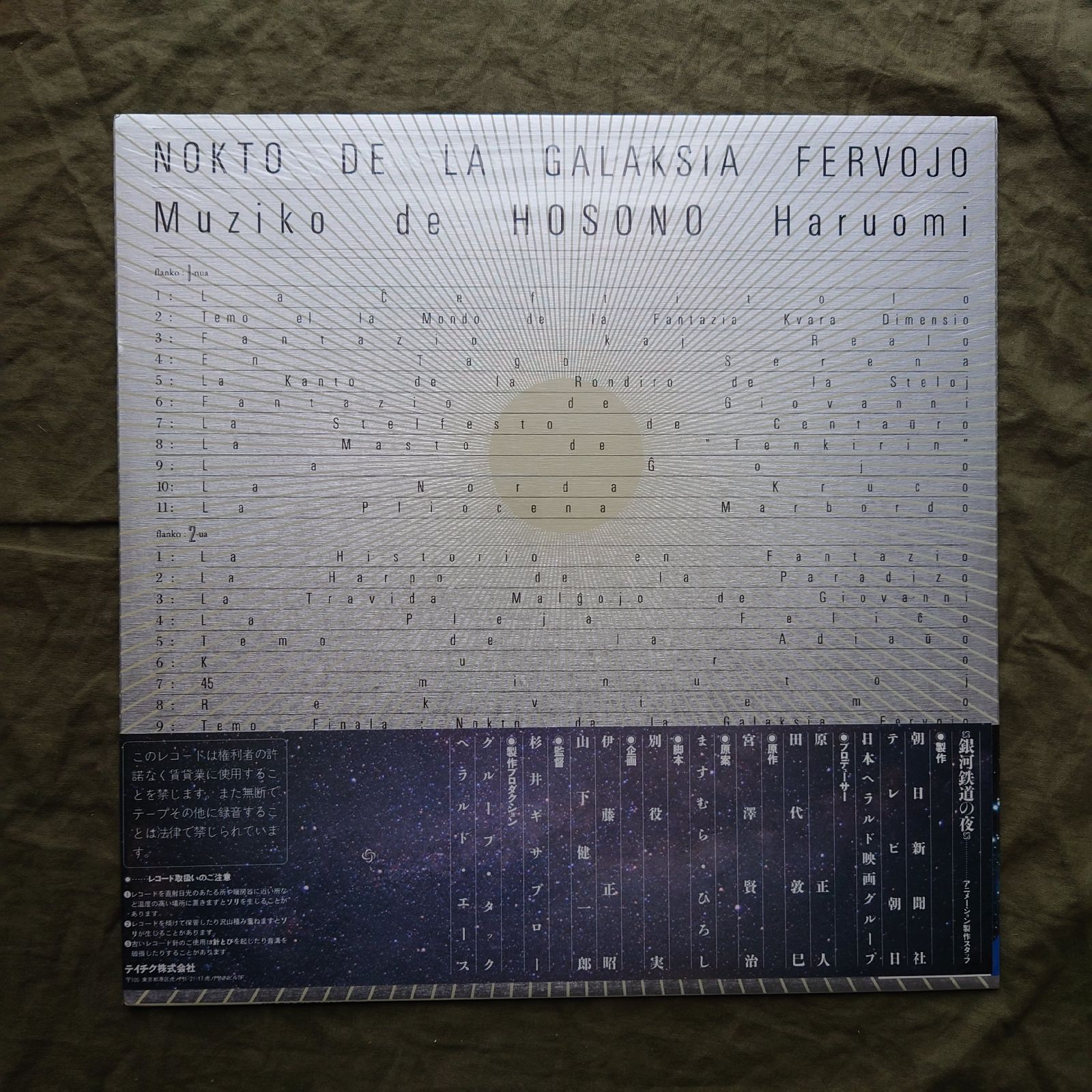 傷なし美盤 美ジャケ 美品 1985年 細野晴臣 Haruomi Hosono LPレコード