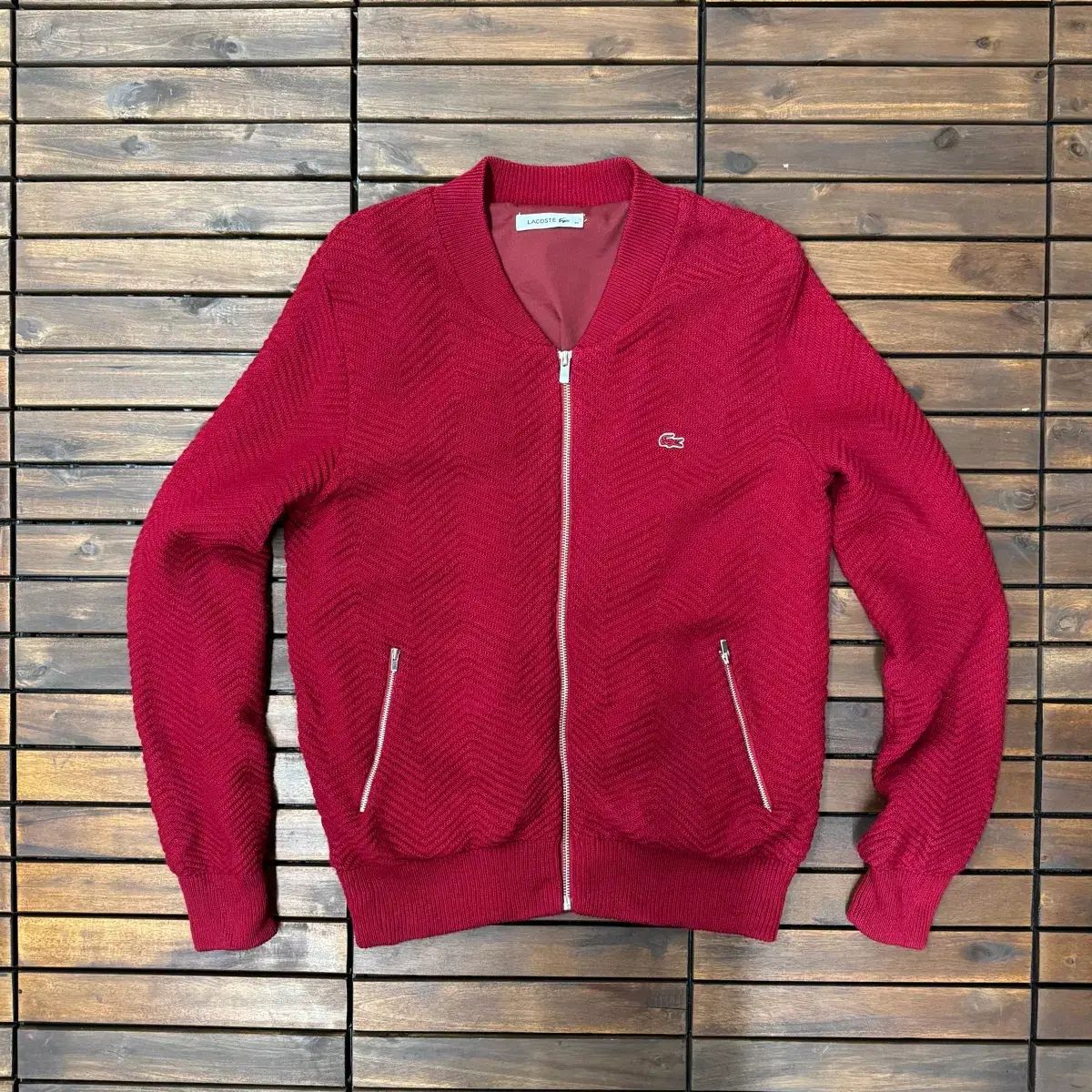 S ラコステ ブルゾンタイプ ニット ジップアップ