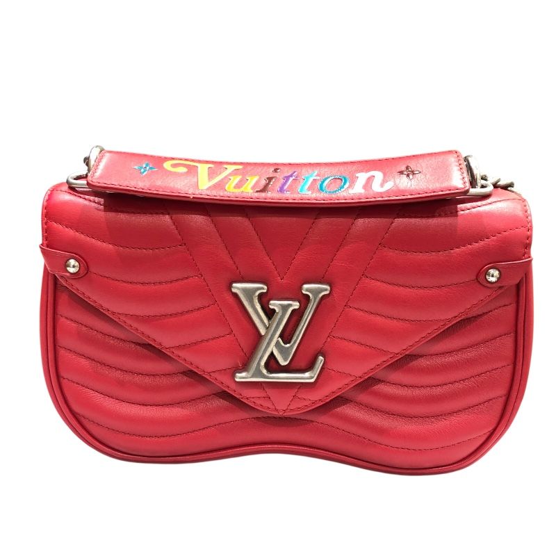 ルイ ヴィトン LOUIS VUITTON ニューウェーブMM M 51943 レッド カーフレザー レディース ショルダーバッグ