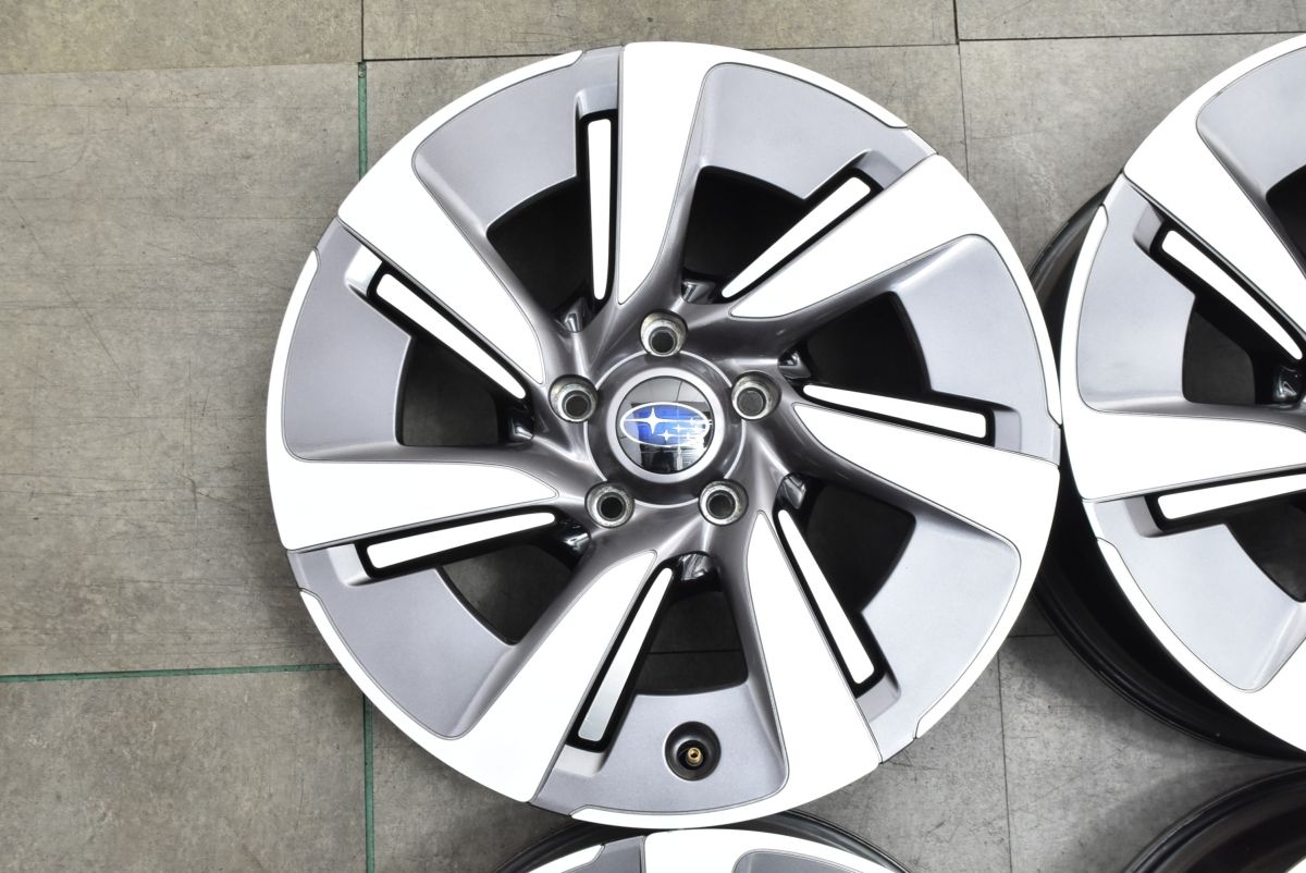  程度良好品 スバル VM レヴォーグ 17 in 7 J 55 PCD 114.3 4本セット レガシィ SK フォレスター クロストレック 17インチ ホイール