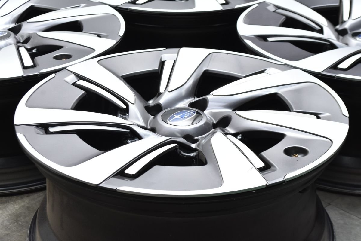 程度良好品 スバル VM レヴォーグ 17 in 7 J 55 PCD 114.3 4本セット レガシィ SK フォレスター クロストレック