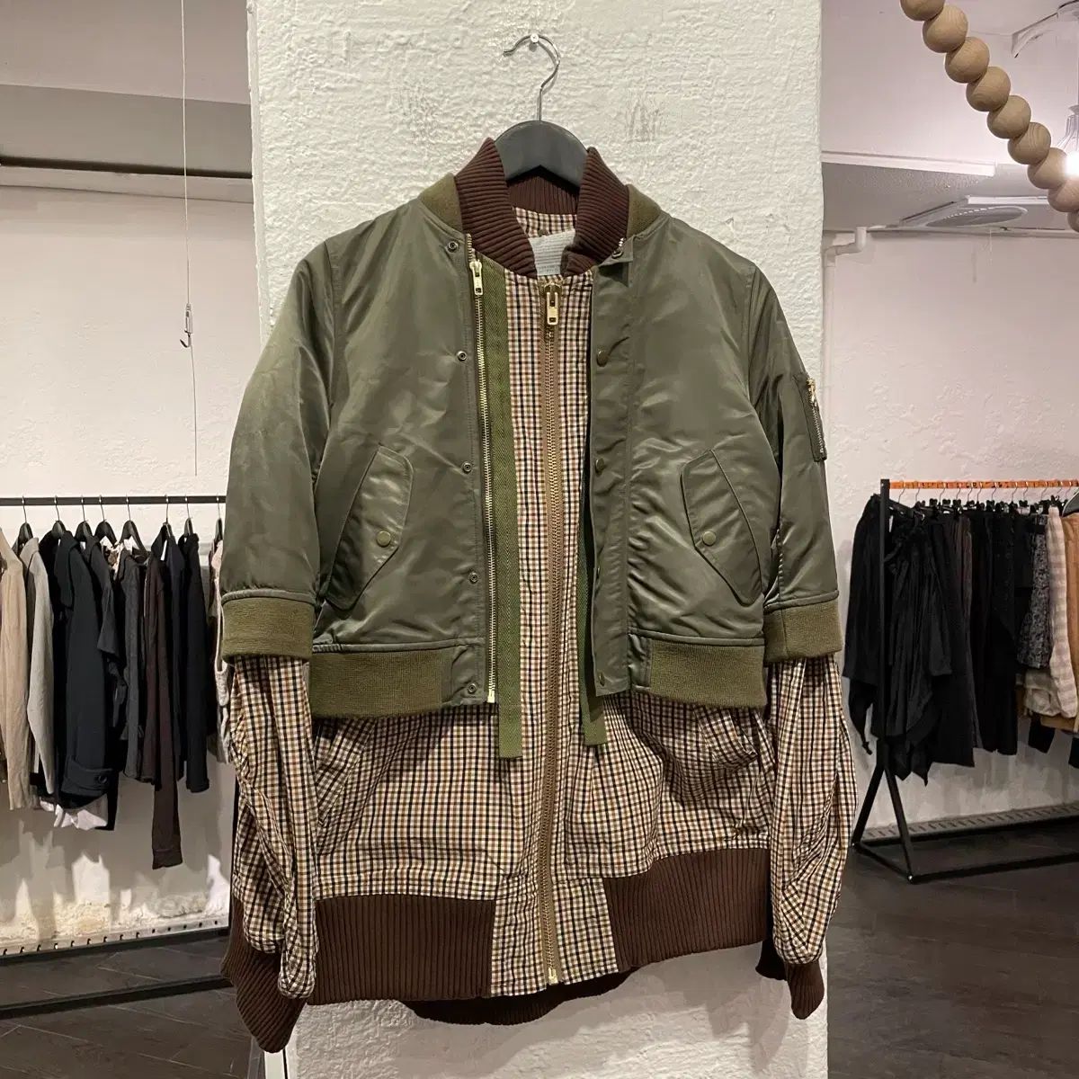 カラー ma-1 ドッキング ブルゾン ジャケット