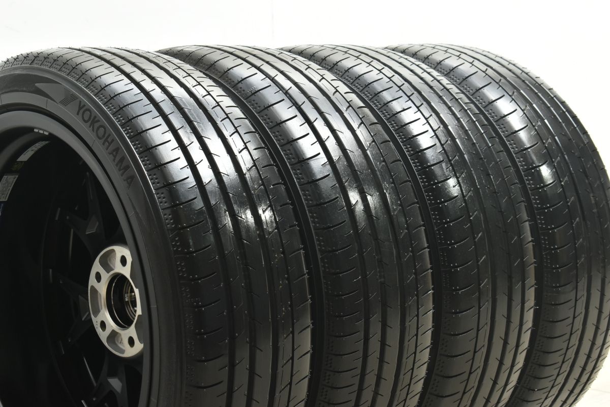  製 バリ溝 RAYS レイズ HOMURA FT 19 in 7 J 38 PCD 114.3 ヨコハマ ブルーアースGT AE 51 195|50 R 60系 プリウス 19インチ タイヤ ホイールセット