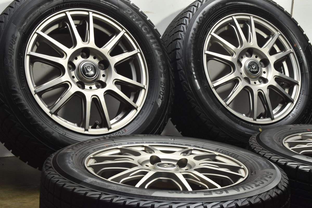 バリ溝 INVERNO インヴェルノ 15 in 6 J 53 PCD 114.3 プラクティバアイス BP 02 195|65 R ノア ヴォクシー ステップワゴン 可