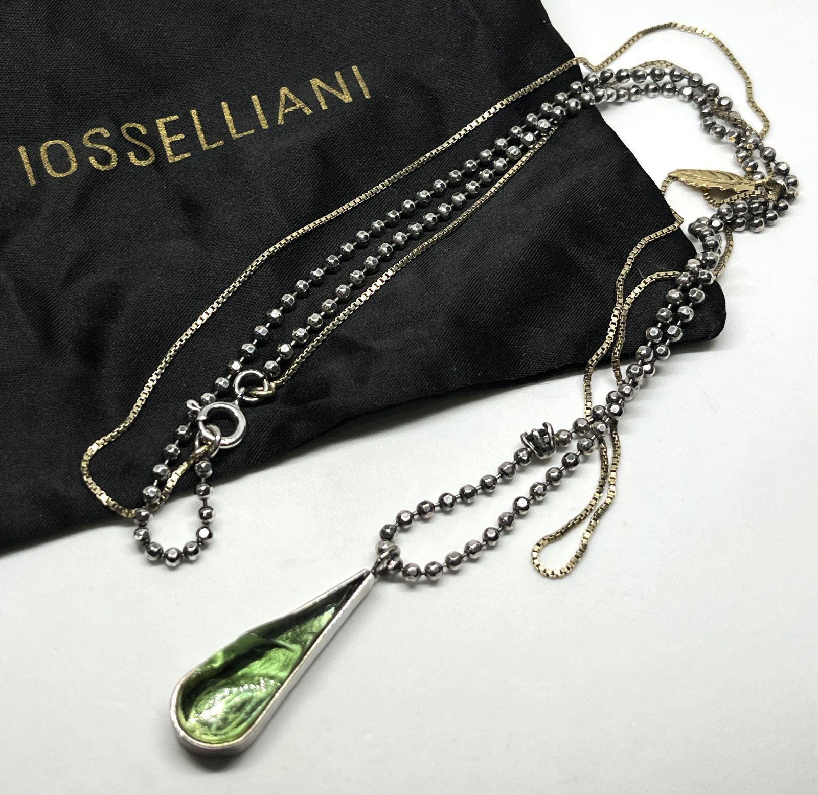 イタリア製 IOSSELLIANI｜イオッセリアーニ ストーン ネックレス 