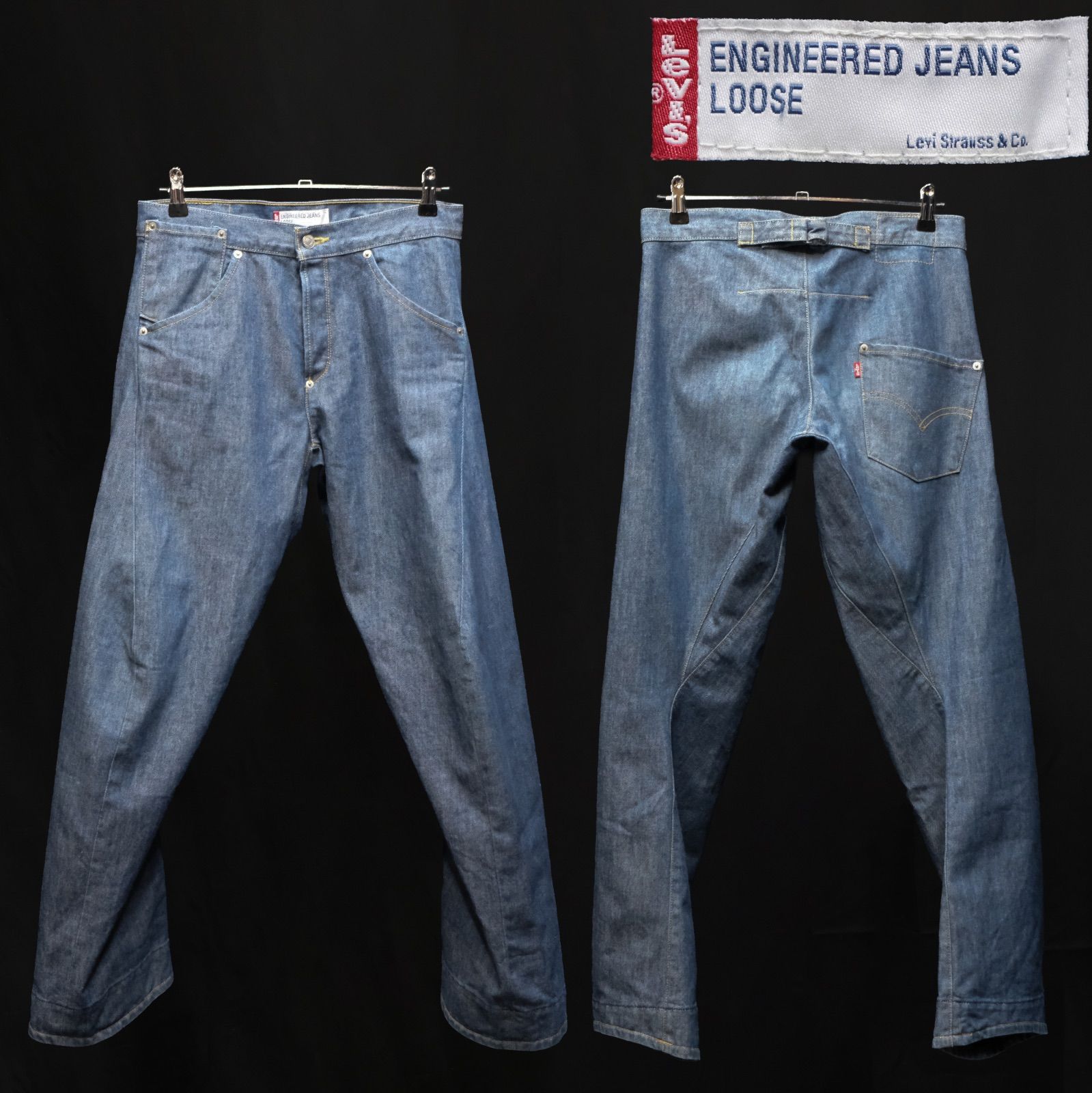 00's Levi's ENGINEERED JEANS LOOSE 立体裁断デニム W30 00002-0835