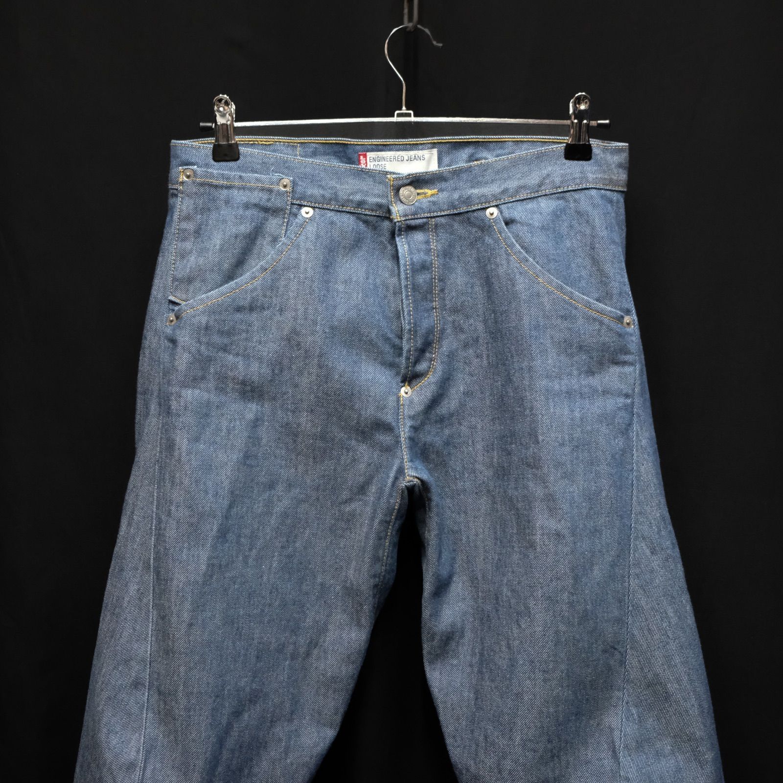 00's Levi's ENGINEERED JEANS LOOSE 立体裁断デニム W30 00002-0835