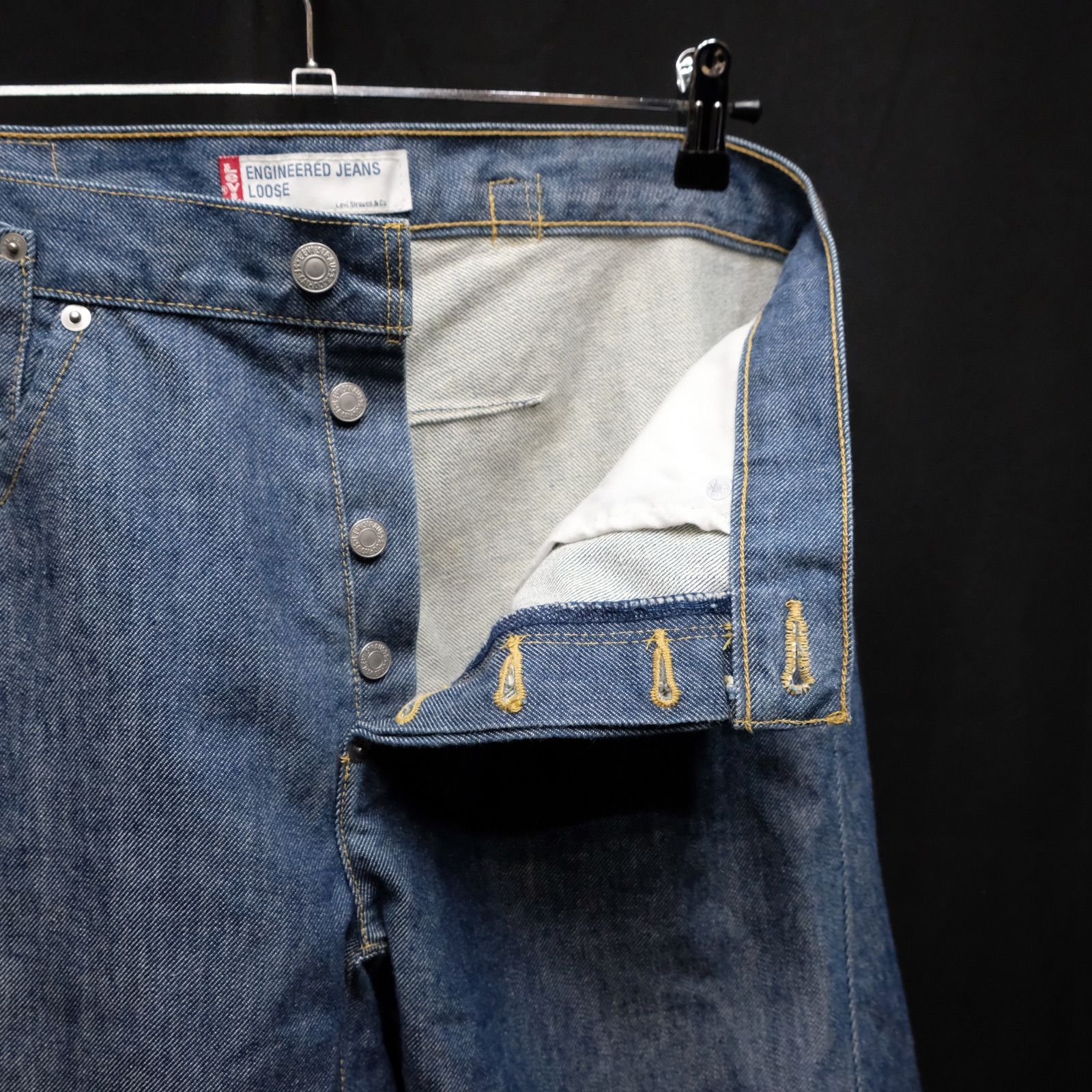 00's Levi's ENGINEERED JEANS LOOSE 立体裁断デニム W30 00002-0835