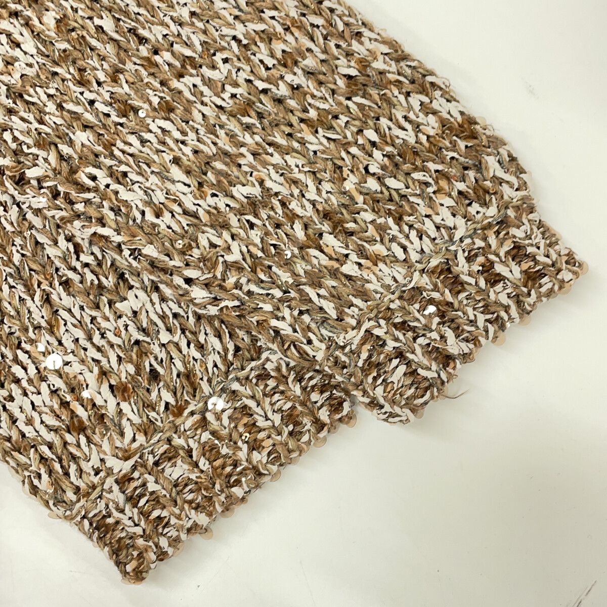 BRUNELLO CUCINELLI ブルネロクチネリ ﾍﾞｰｼﾞｭ ﾘﾈﾝ混 ｽﾊﾟﾝｺｰﾙｶｰﾃﾞｨｶﾞﾝ S