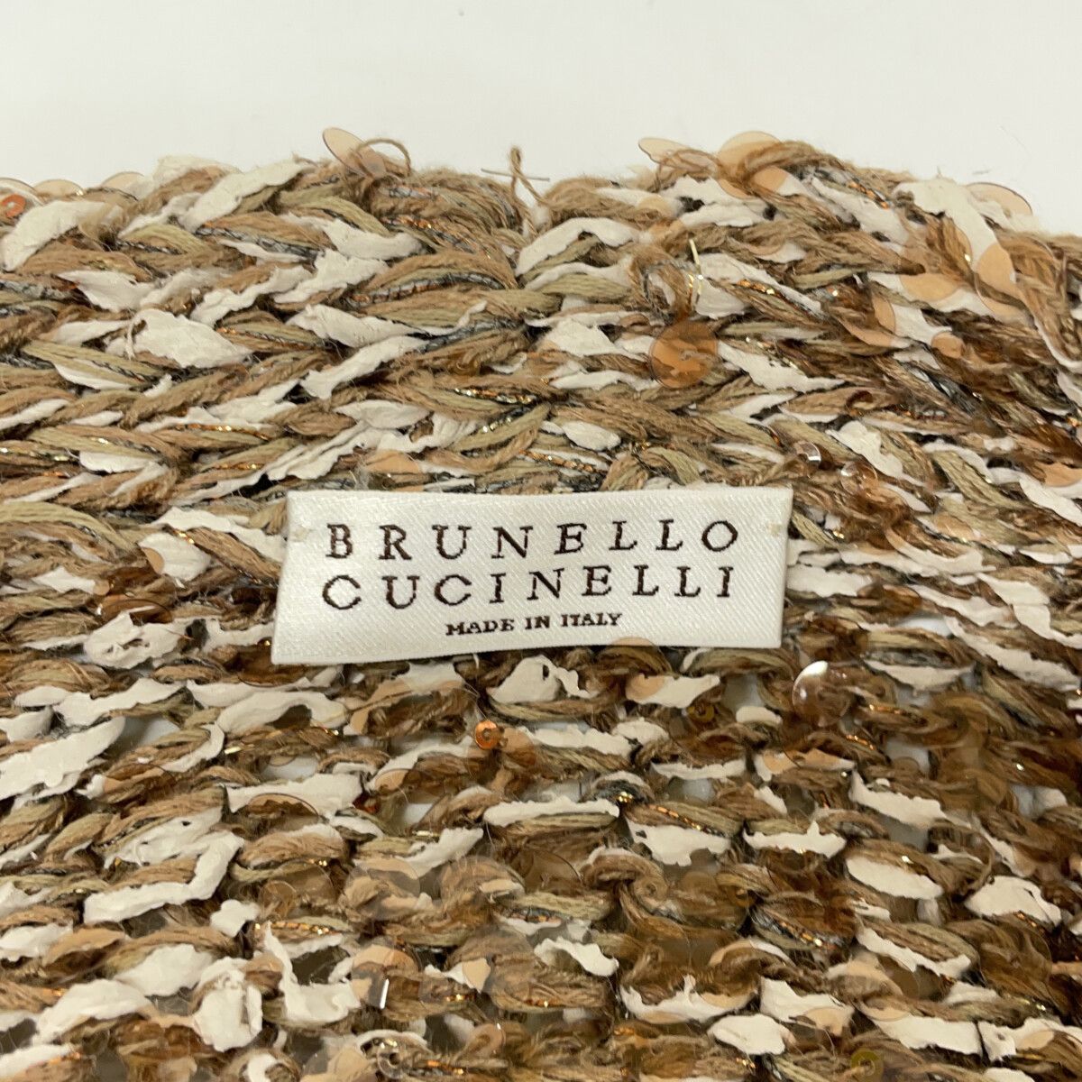 BRUNELLO CUCINELLI ブルネロクチネリ ﾍﾞｰｼﾞｭ ﾘﾈﾝ混 ｽﾊﾟﾝｺｰﾙｶｰﾃﾞｨｶﾞﾝ S