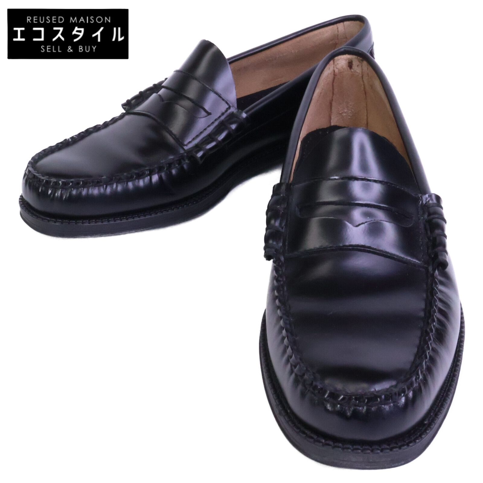 G.H.BASS ジーエイチバス 11711D LARSON / BLACK (RUBBER SOLE