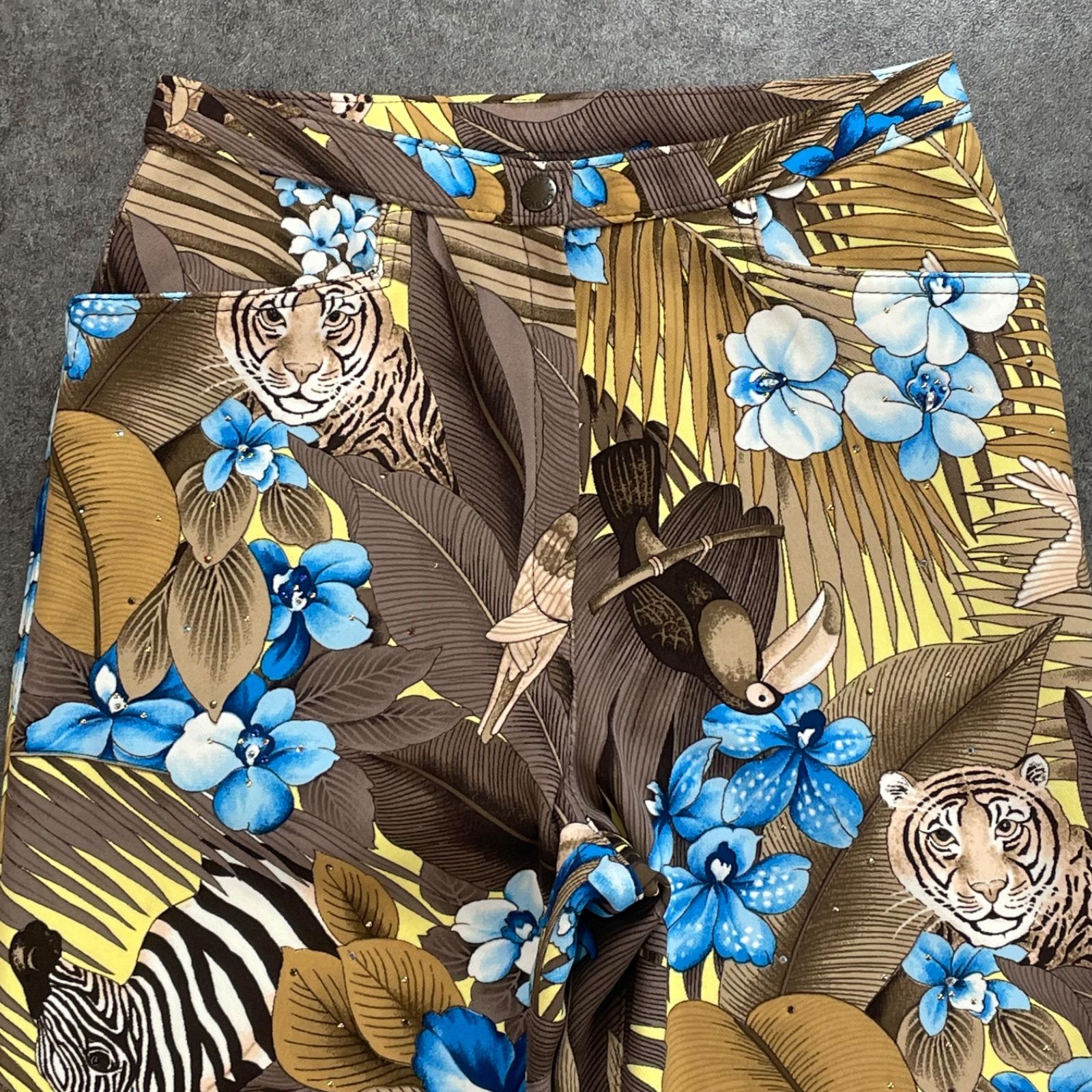 GK 伊太利屋 イタリヤ ロング ストレート パンツ ジップフライ 虎