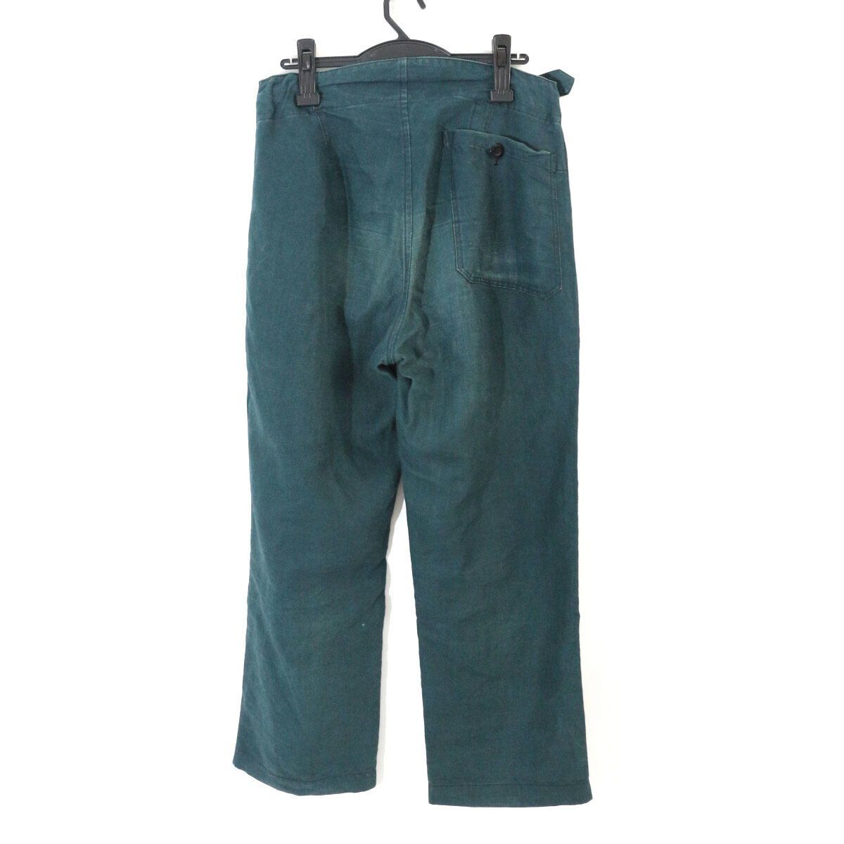 OUTIL ウティ 23 SS TOUCY ブラックインディゴリネンジャーマンアーミーワークパンツ 1