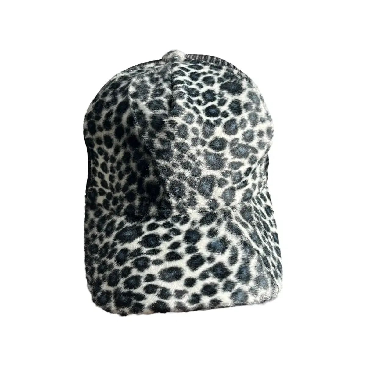 ヒョウ柄 メッシュキャップ ブラック