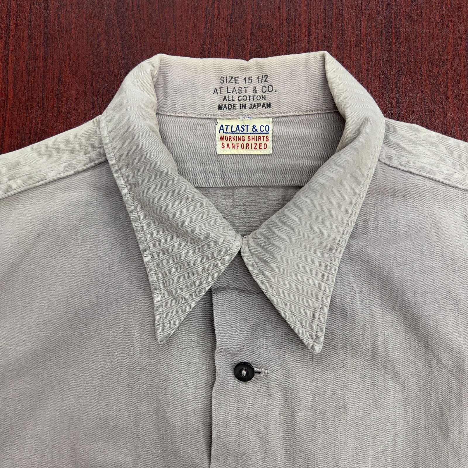 AT LAST (アットラスト) HBT 開襟 オープンカラー シャツ 長袖 サイズ