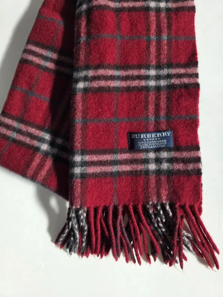 バーバリー レッド CHECK カシミア マフラー